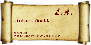 Linhart Anett névjegykártya